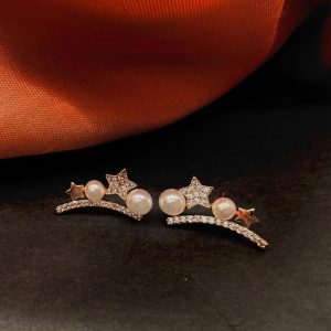 Pearl Star earcuff earrings
