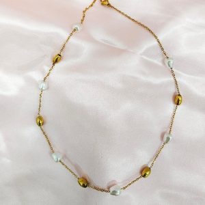 Gold shell and pearl chain