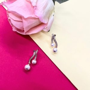 Double Pearl Drop earrings